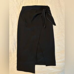 Aritzia Babaton ‘Bello’ Faux Wrap Midi Skirt - Black Size 6